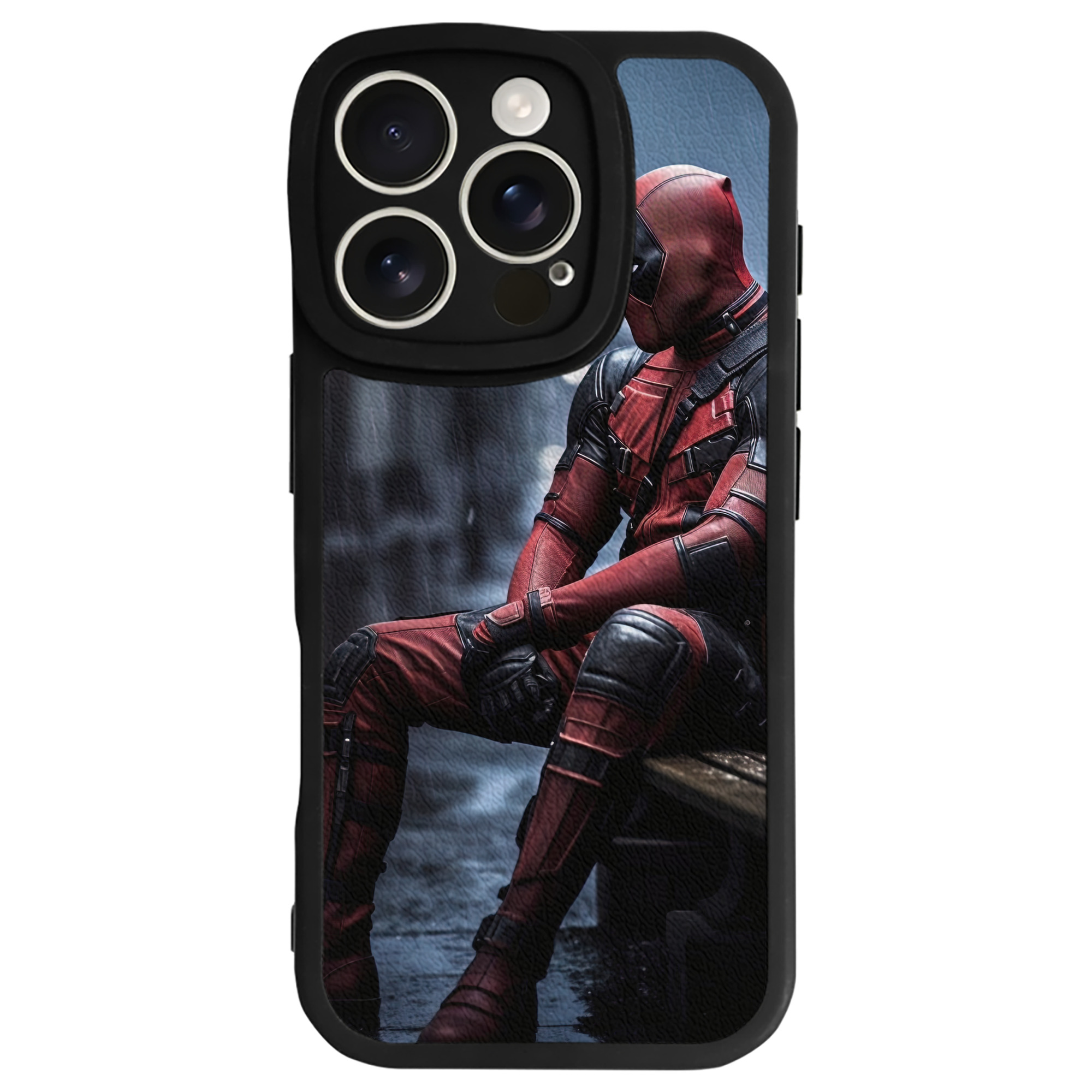 （画像用） Deadpool デッドプール 【iPhone 16シリーズ対応】シリコンスマホケース（レザー調） 材質：シリコン